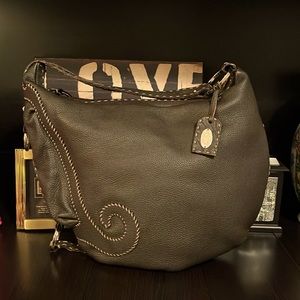 SOLD. Gorgeous Fendi Selleria Brown Leather Shoulder Bag!
